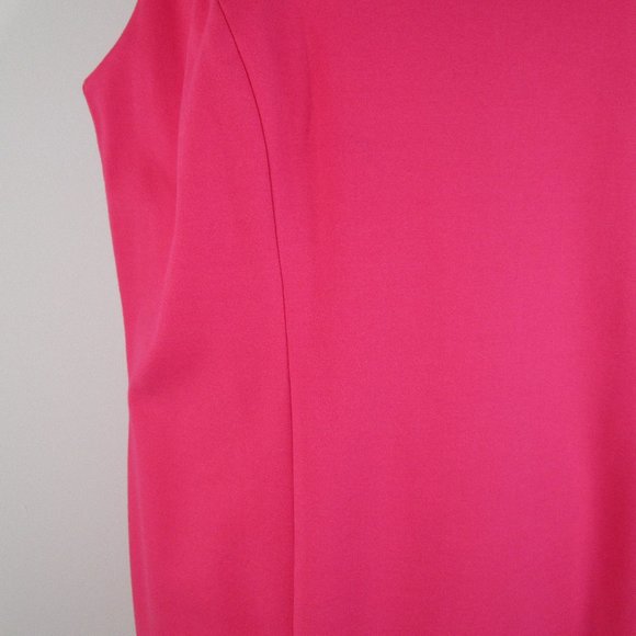 Talbots Plus Size Hot Pink Ponte Sheath Dress 20W - Picture 5 of 11